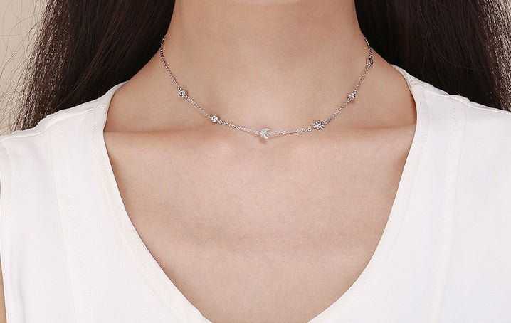 Sun Moon S925 Silver Necklace