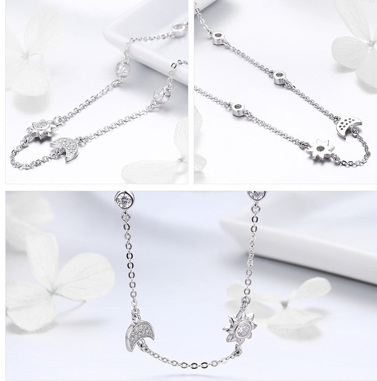 Sun Moon S925 Silver Necklace