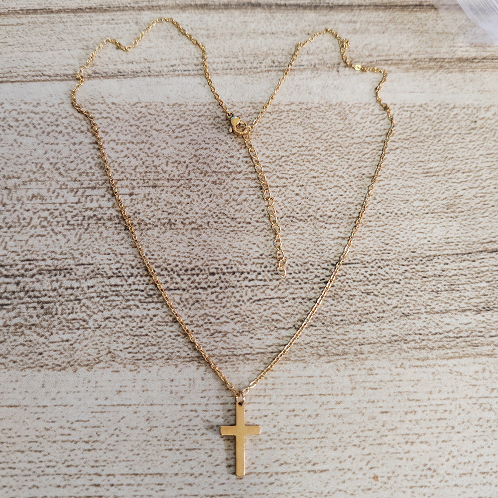Stainless Steel Cross Pendant Necklace