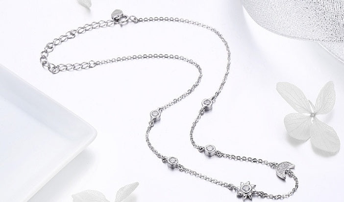 Sun Moon S925 Silver Necklace