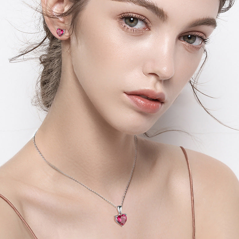 Sterling Silver Necklace Zodiac Three-Claw Birthstone