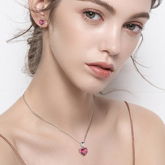 Sterling Silver Necklace Zodiac Three-Claw Birthstone