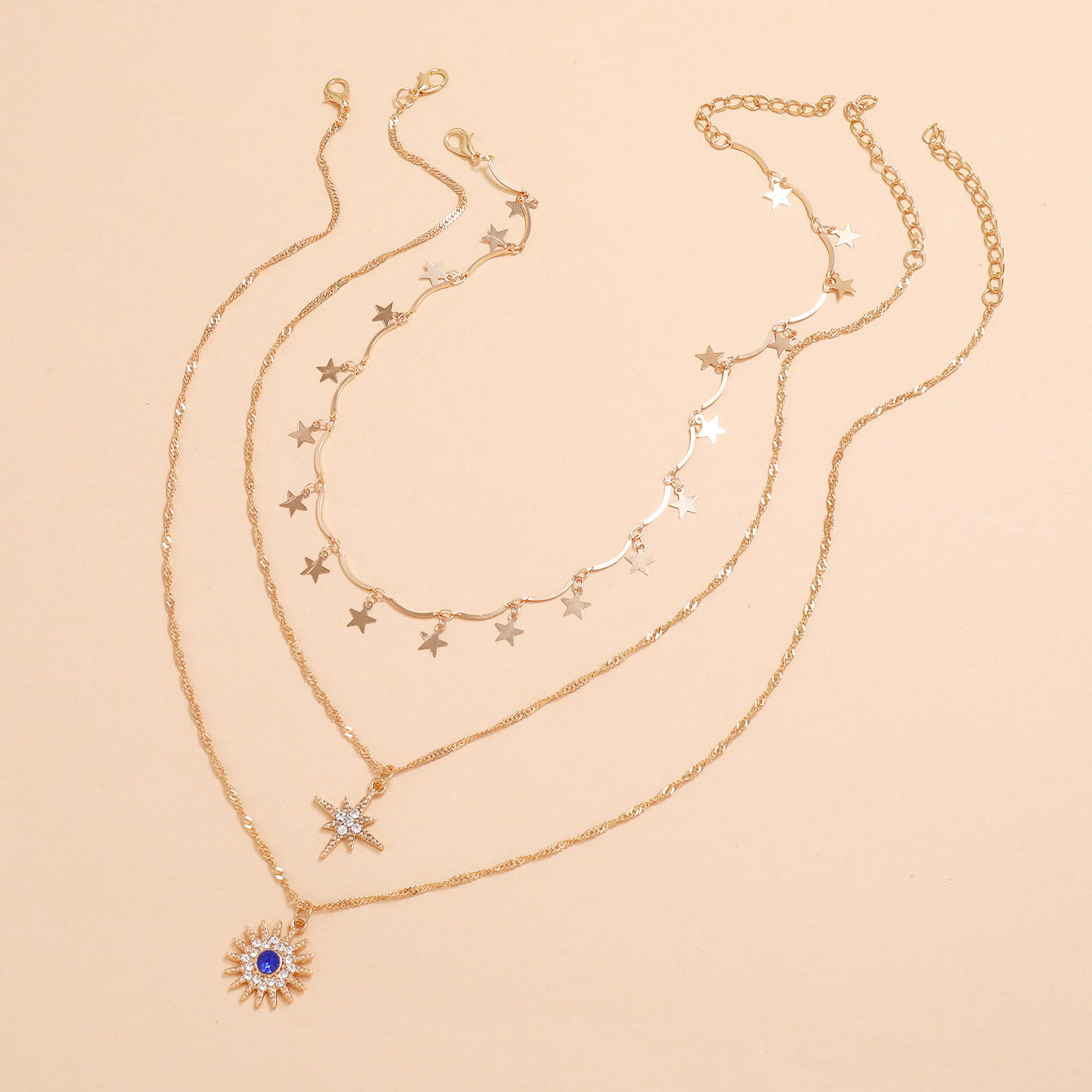 Personalized Multi-layered Five-pointed Star Necklace