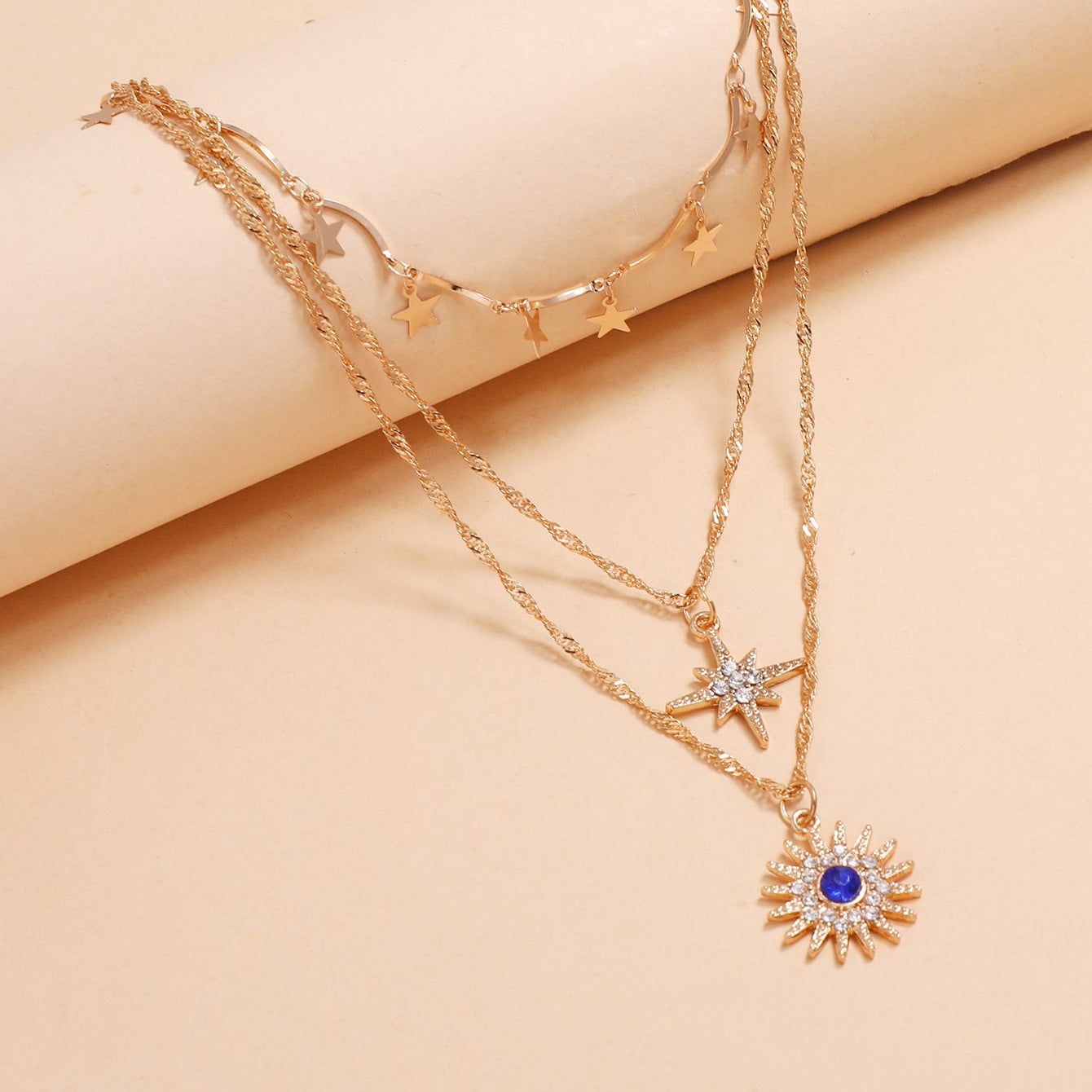 Personalized Multi-layered Five-pointed Star Necklace