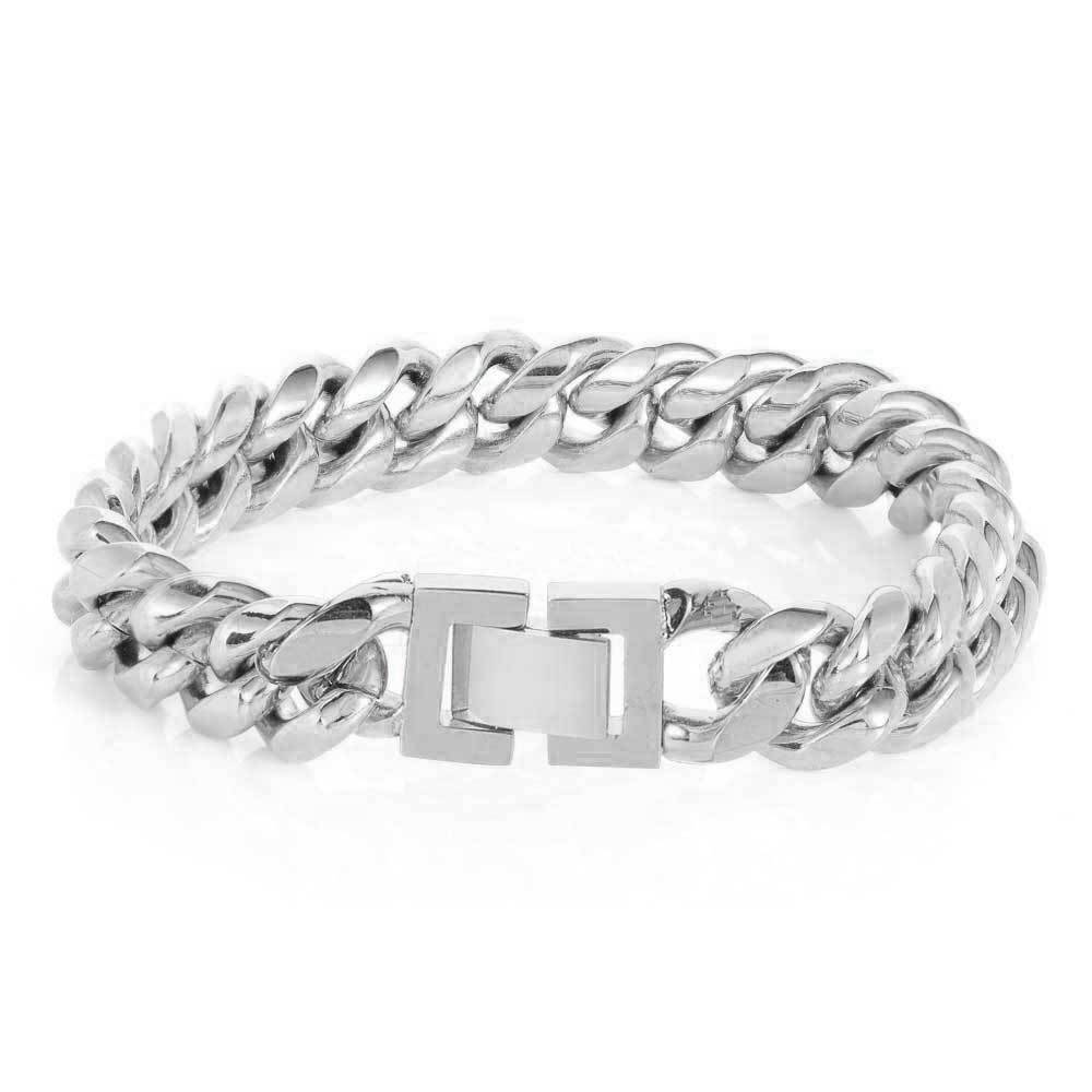 Jewelry Buckle Stainless Steel Cuban Link Chain Encrypted Titanium Steel Necklace
